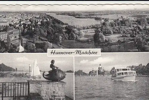 Hannover, Maschsee, Mehrbildkarte gl1959 G2759