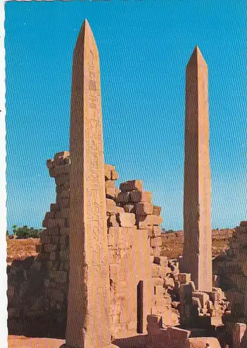 Ägypten: Karnak, Obelisks of Thotmes III and Queen Hatschepsut ngl G0580