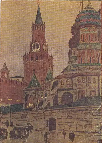M.Maturin Moskau, Kreml, Kreml-Uhr mit Glockenspiel ngl F9302