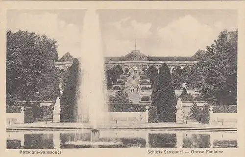 Potsdam. Schloss Sanssouci mit Großer Fontaine ngl G0426