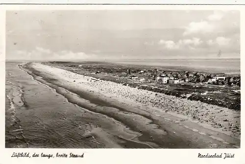 Nordseebad Juist, Luftbild vom langen Strand gl1966 F9054