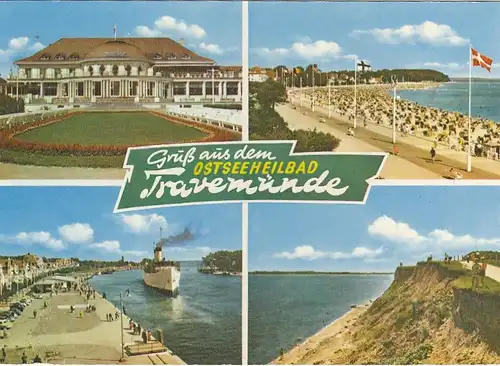 Ostseebad Travemünde, Mehrbildkarte ngl F7955