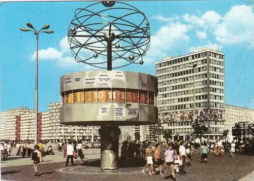 Berlin, Uraniasäule mit Weltzeituhr gl1972 F6952
