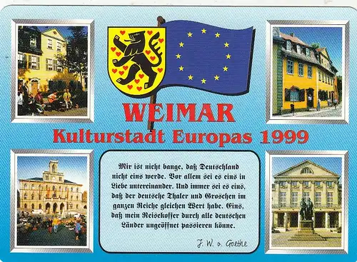 Weimar, Kulturstadt Europas 1999, Mehrbildkarte ngl G0566