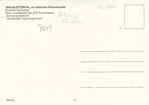 Schwarzwald, Glottertal,Kurklinik Glotterbad (Schwarzwaldklinik) ngl G0750