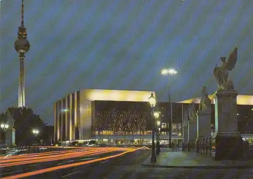 Berlin, Marx-Engels-Brücke, Fernsehturm u.Palast der Republik ngl F6990