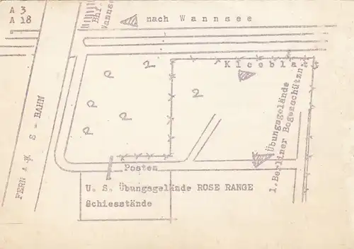 Berlin, Lageplan Übungsgelände Berliner Bogenschützen ngl F7072