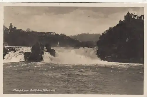 Rheinfall mit Schlößchen Wörth glum 1930? F9589