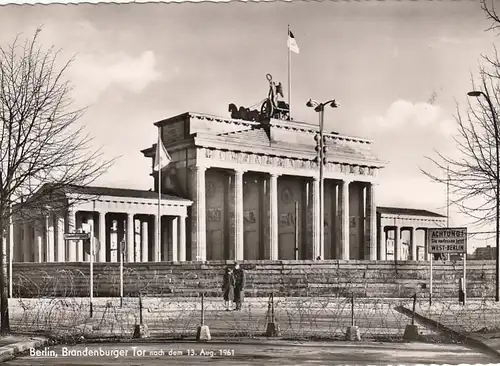 Berlin, Brandenburger Tor nach dem 13.08.1961 ngl F7210