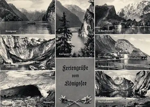 Königssee, Mehrbildkarte gl1966 G0187