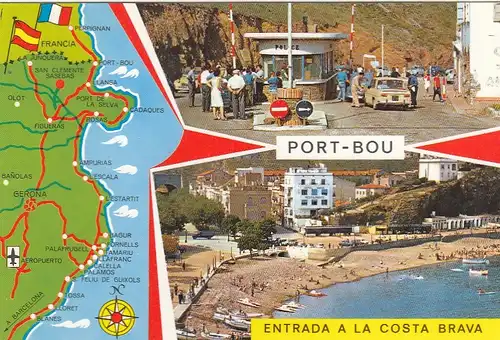 Costa Brava, Port-Bou,Mehrbildkarte gl1984 G1086