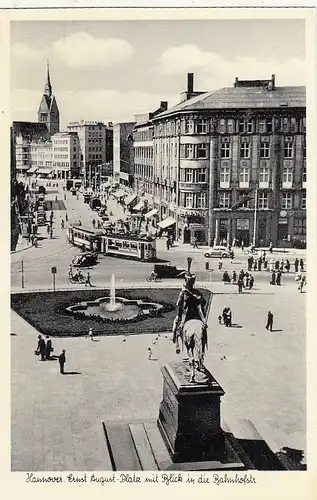 Hannover, Ernst August-Platz mit Blick in die Bahnhofstrasse ngl G2789