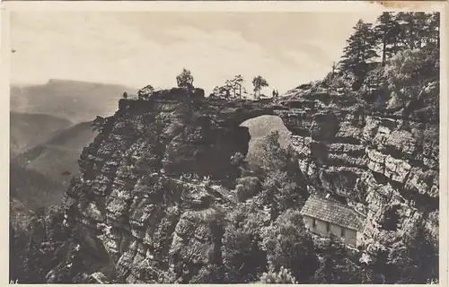 Böhm.Schweiz, Prebischtor von der Ostseite ngl G0346