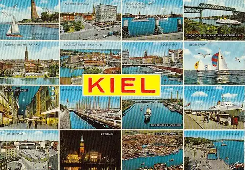 Kiel, Mehrbildkarte gl1972 F7450
