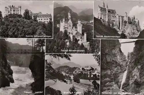 Königsschlösser Neuschwanstein und Hohenschwangau mit Umgebung ngl F9793