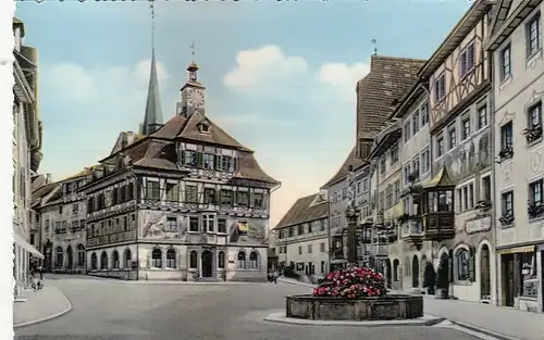 Stein a.Rhein, Rathausplatz und Rathaus ngl F9820