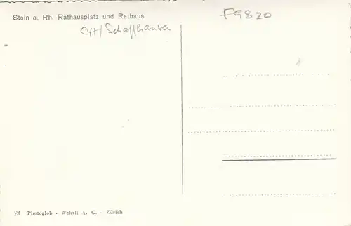 Stein a.Rhein, Rathausplatz und Rathaus ngl F9820