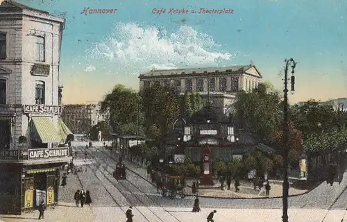 Hannover, Café Kröpcke und Theaterplatz gl1913 G2888