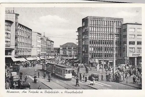 Hannover, am Kröpcke mit Bahnhofstr. u.Hauptbahnhof gl1955 G2903