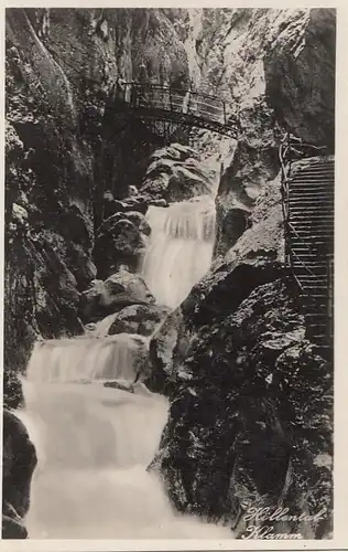 Höllentalklamm bei Garmisch-Partenkirchen, Großer Wasserfall ngl F8419