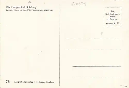 Salzburg, Festung Hohensalzburg geg. Untersberg ngl G0371