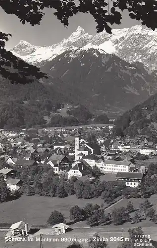 Schruns gegen Zimba, Montafon, Vorarlberg ngl F9537