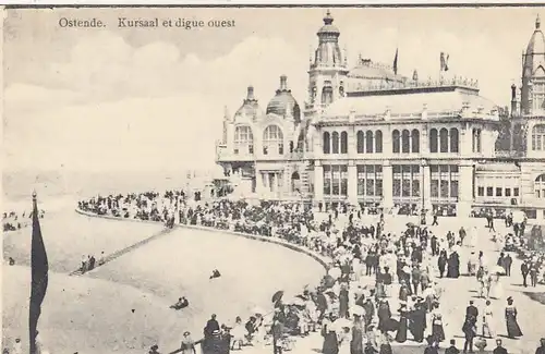 Ostende, Kursaal et digue ouest ngl G3531