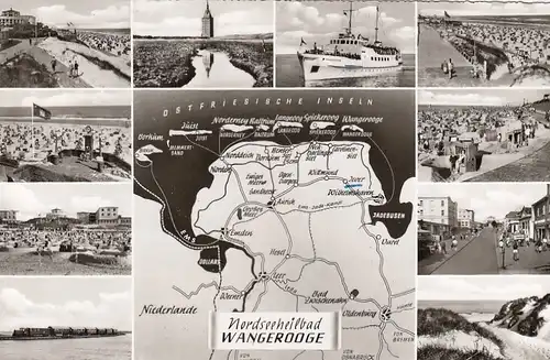 Nordseebad Wangerooge, Mehrbildkarte gl1964 F8646