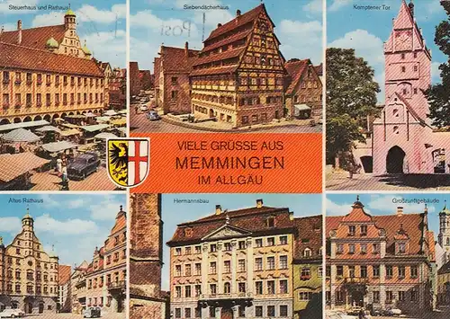 Memmingen im Allgäu, Mehrbildkarte gl1975 G1217