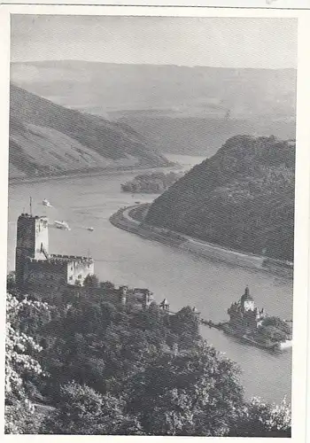 Kaub a.Rhein, die Pfalz und Burg Gutenfels ngl G3635