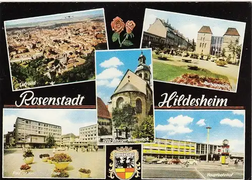 Rosenstadt Hildesheim, Mehrbildkarte gl1981 G3289