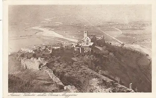 Assisi, Veduta della Rocca Maggiore ngl G0113