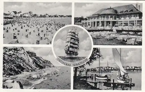 Ostseebad Travemünde, Mehrbildkarte ngl F7808