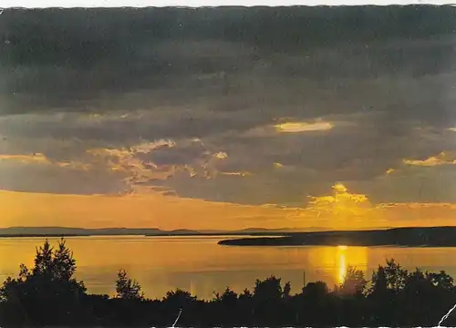 Dalarna, Solnedgäng över Siljan gl1975 G1539