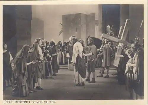 Oberammergau, Obb., Jubiläums Passionsspiele 1934, Jesus begegnet seiner Mutter ngl G3708