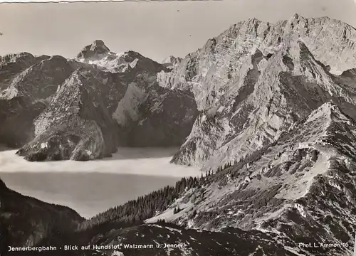 Jennerbergbahn, Blick auf Hundstot, Watzmann und Jenner ngl G3744