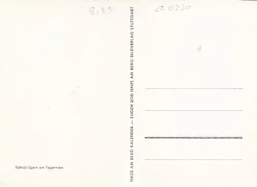 Rottach-Egern am Tegernsee ngl G0230