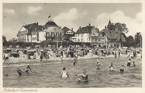 Ostseebad Travemünde, Strandleben gl1930 F7919