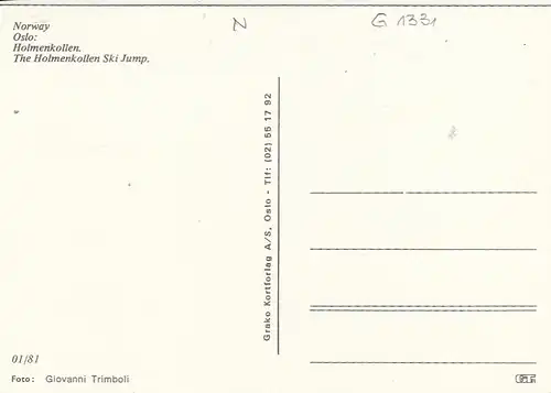 Norge, Oslo, Holmenkollen Ski Jump ngl G1331