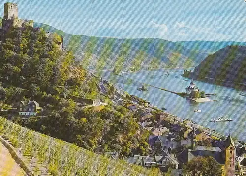 Kaub a.Rhein, die Pfalz und Burg Gutenfels ngl G0770