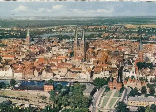 Lübeck, Blick über die Stadt gl1960 F7949