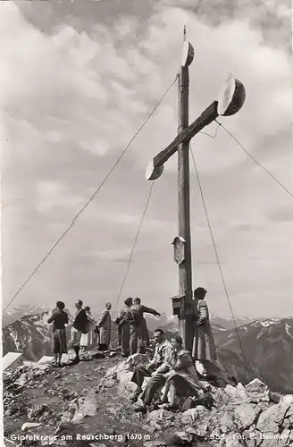 Ruhpolding Obb., Gipfelkreuz am Rauschberg gl1953 G0809