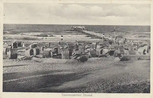 Ostseebad Timmendorfer Strand, Strand mit Seebrücke gl1934 F7981