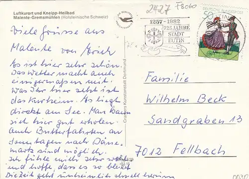 Malente-Gremsmühlen, Kurklinik Buchenholm, Mehrbildkarte gl1982 F8060