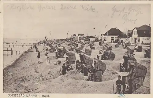 Ostseebad Dahme i.Holst., Strandleben gl1907 F8090