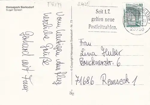 Sierksdorf,Hansapark, SuperSplash gl1991 F8141