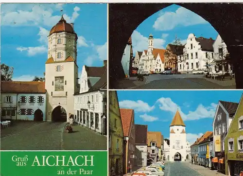 Aichach an der Paar, Mehrbildkarte gl1987 G1557