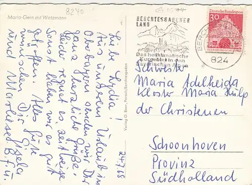 Berchtesgaden, Maria Gern, mit Watzmann gl1968 G1574