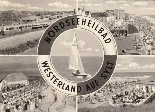 Nordseeheilbad Westerland auf Sylt, Mehrbildkarte gl1965? G1051