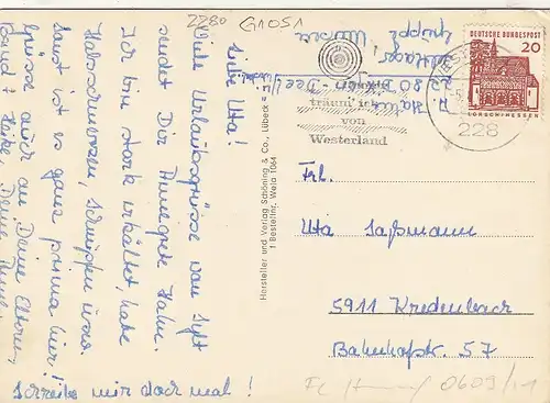 Nordseeheilbad Westerland auf Sylt, Mehrbildkarte gl1965? G1051